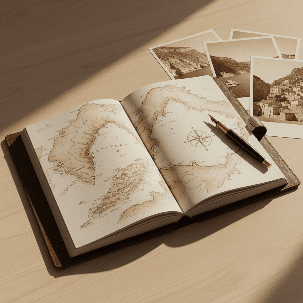 Handverlesene Reiseroute mit Karte der Adriatischen Region